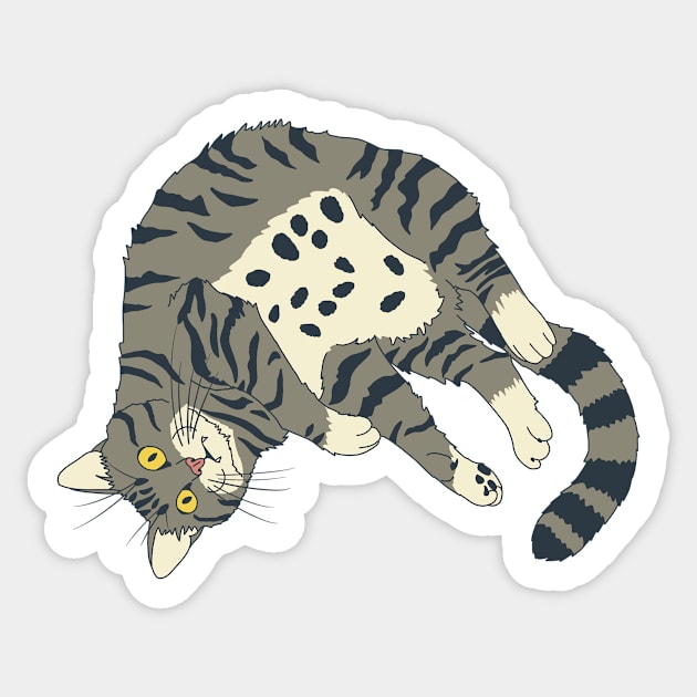 Whisper the Cat Sticker by Bloom With Vin